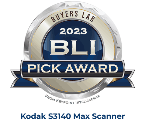 2023 BLI Pick Award Kodak S3140 Max Scanner